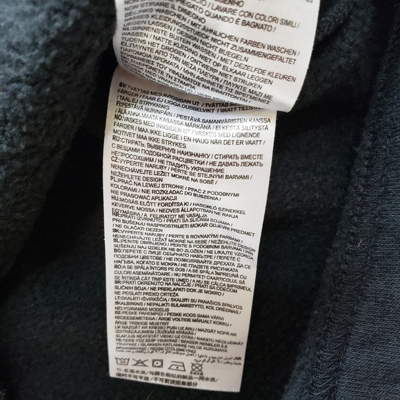 Converse Kids Black Animal Print Logo Cropped Hoodie L 10-12 - Picture 6 of 9